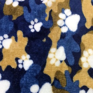 Tela Polar Soft Estampado - Patitas Fondo Azul y Amarillo